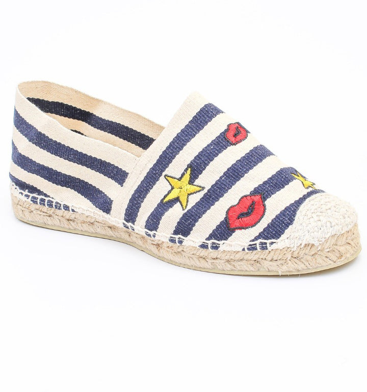 Espadrilles Rayées avec Motifs
