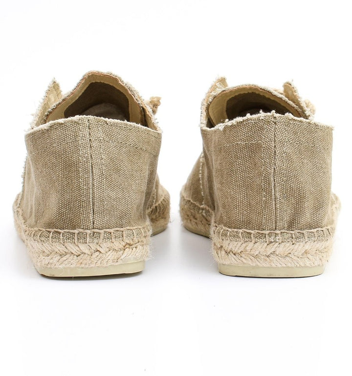 Espadrilles kaki à lacets