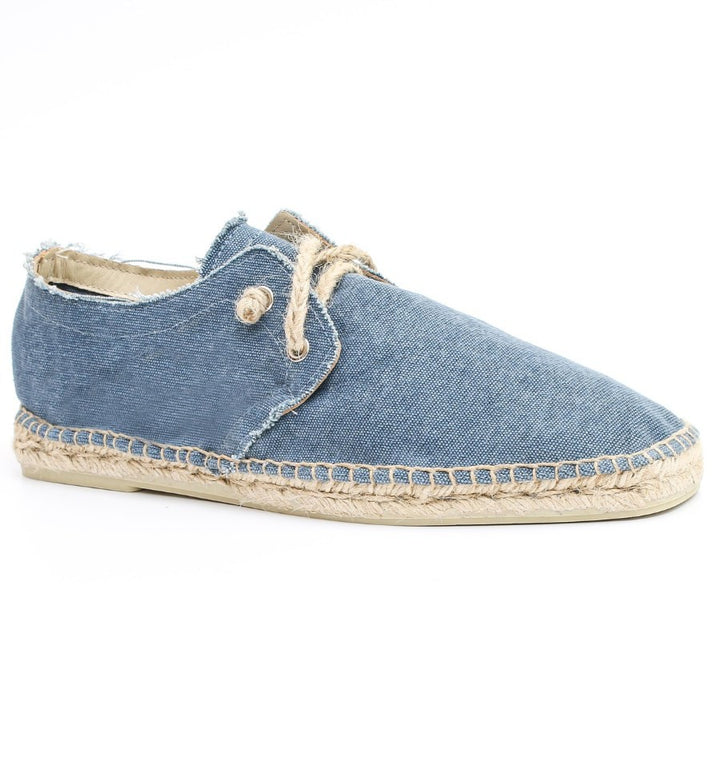 Espadrilles bleu denim avec lacets
