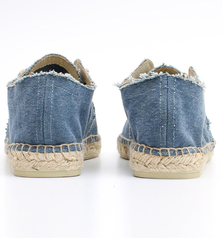 Espadrilles bleu denim avec lacets