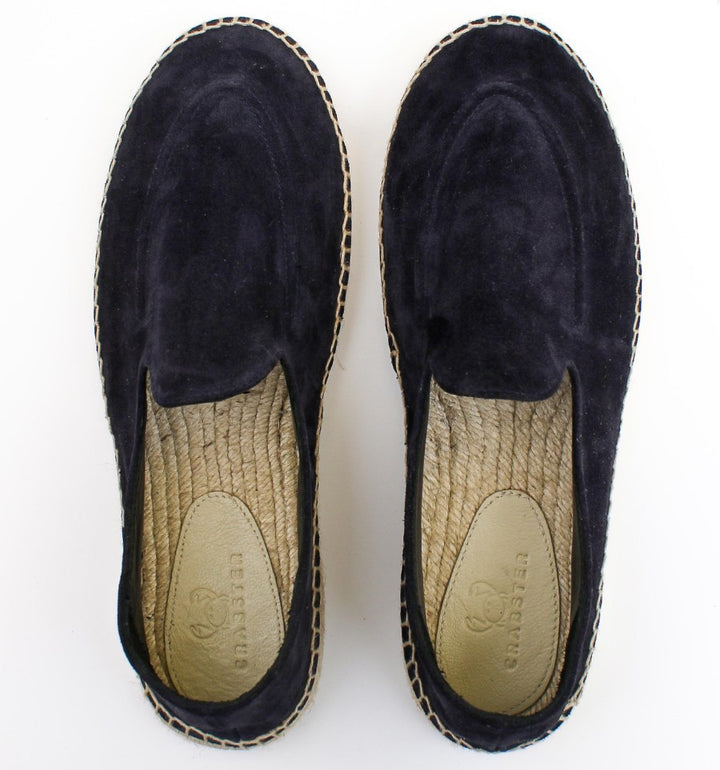 Espadrilles en daim bleu marine