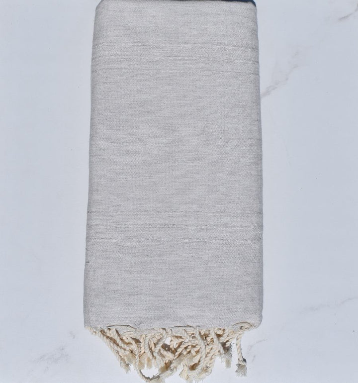 Jeté de lit unie gris clair