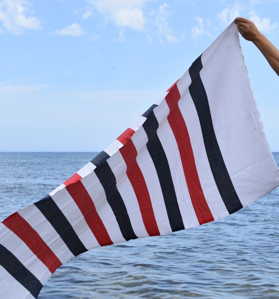 Fouta Monte Carlo bleu nuit