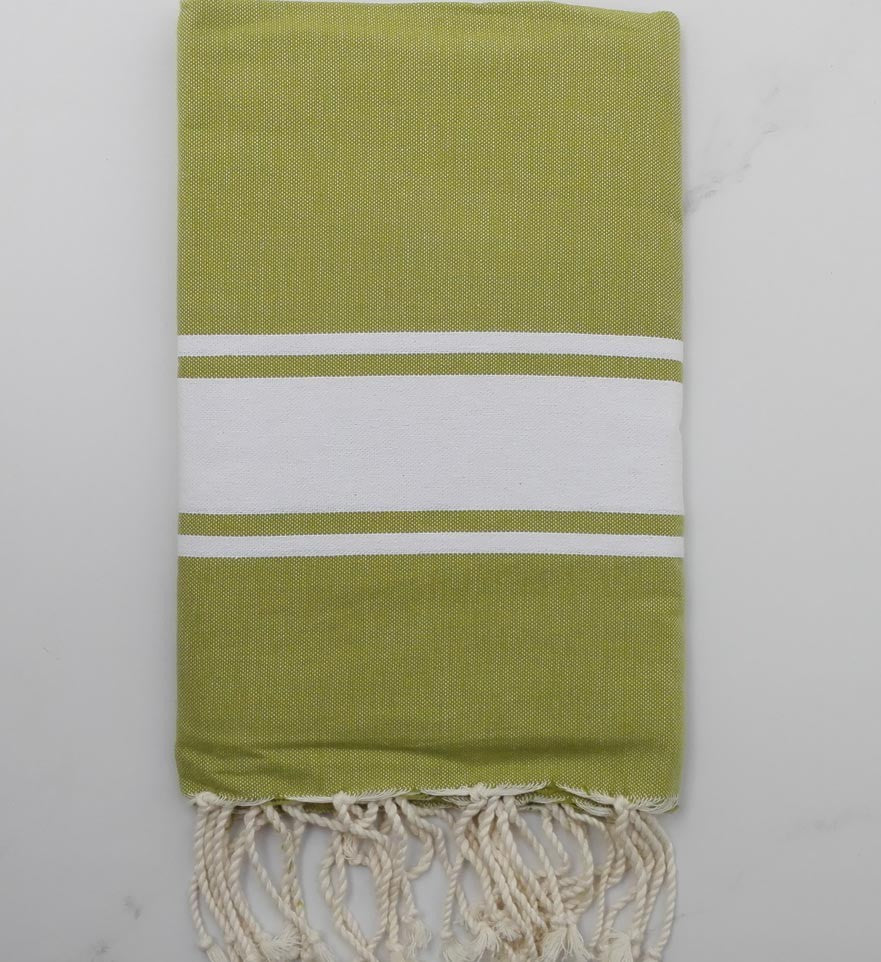 Fouta Plate vert olive 