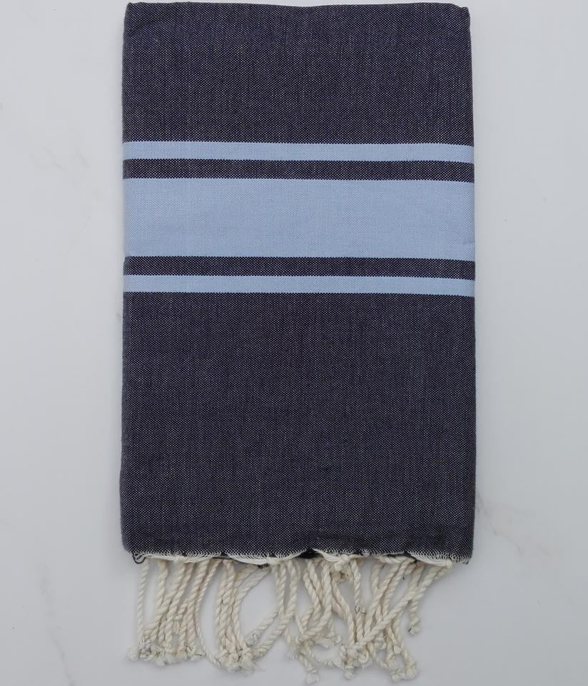 Fouta Plate gris charbon 