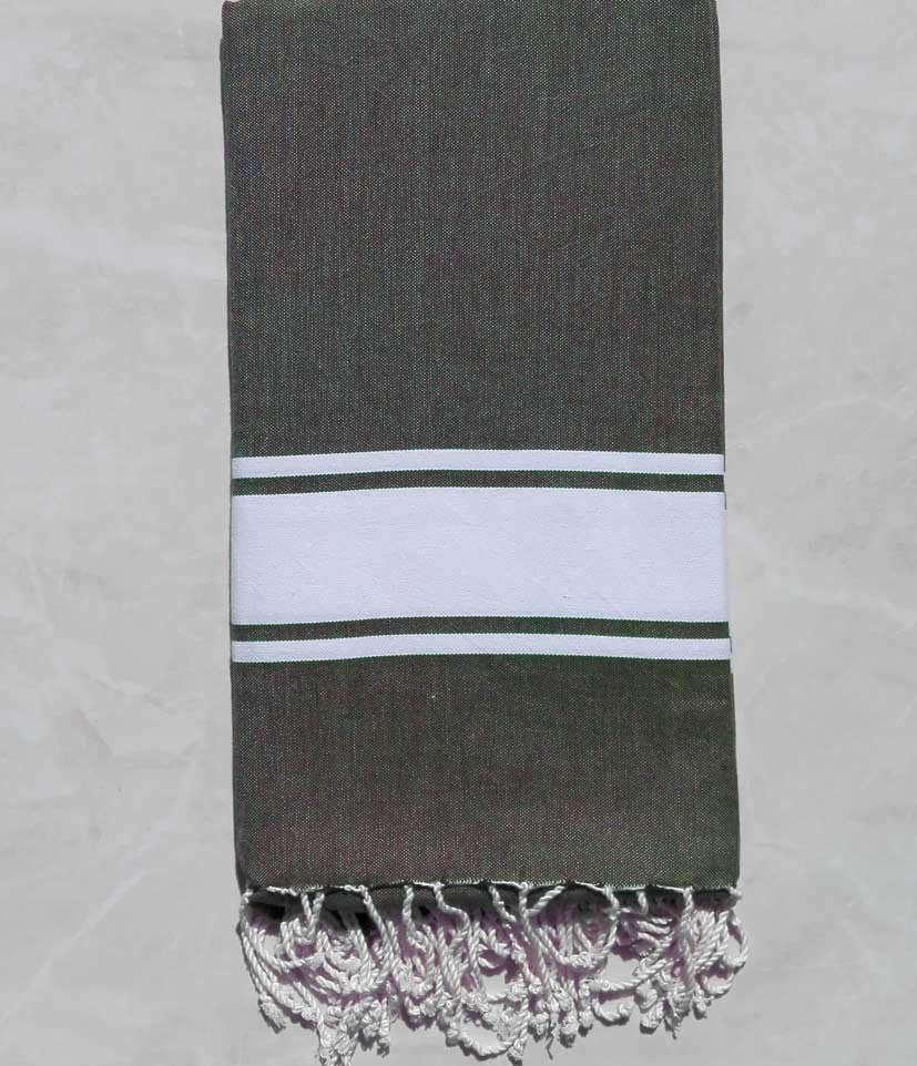 JETé vert véronèse bande blanche 