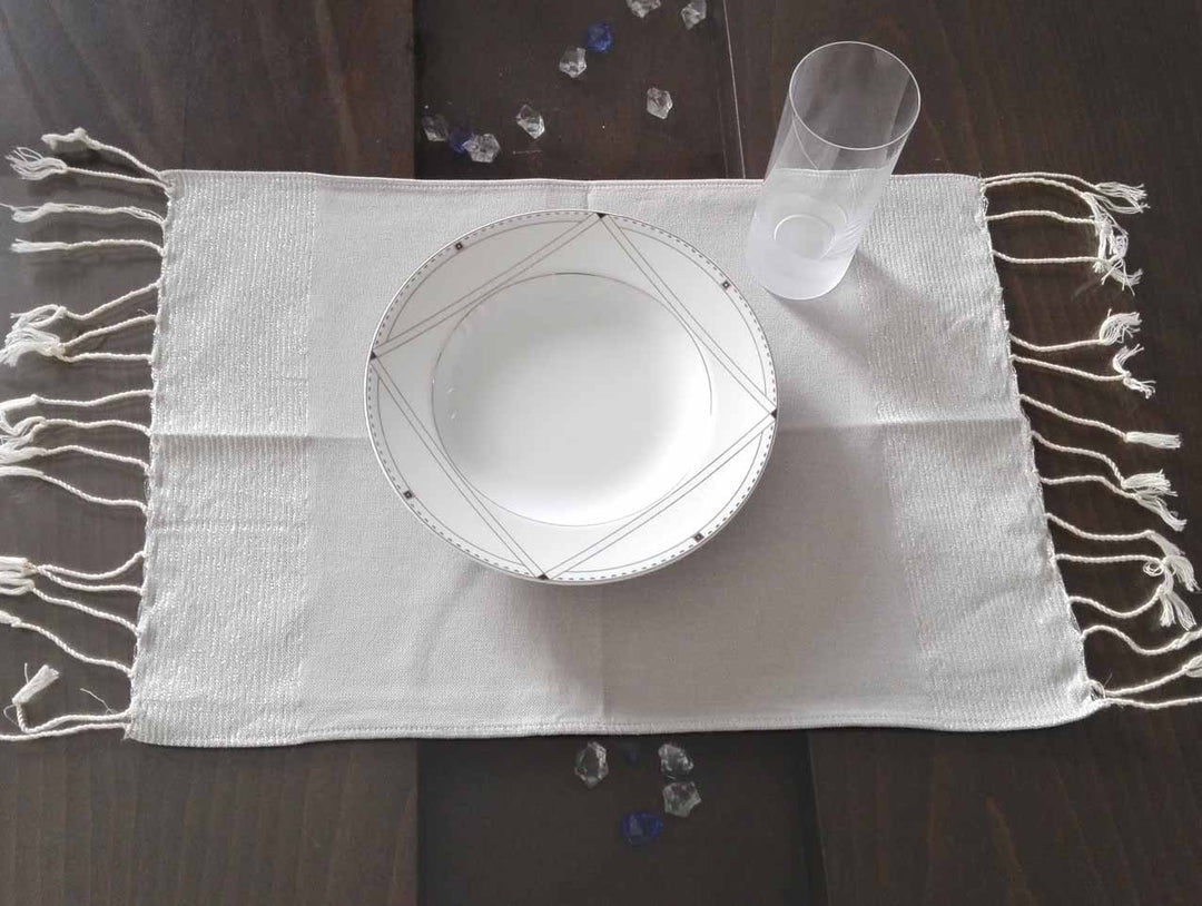 Mini fouta gris au fil lurex argenté 