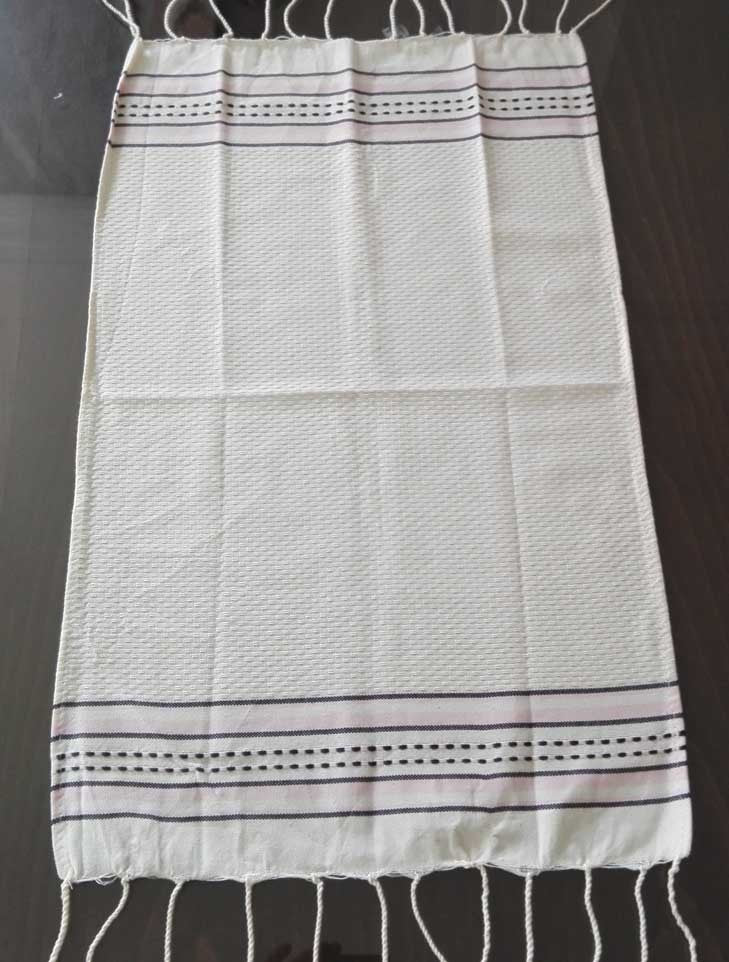 Mini fouta blanc crème 