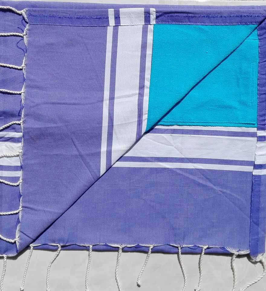 fouta éponge lavande 