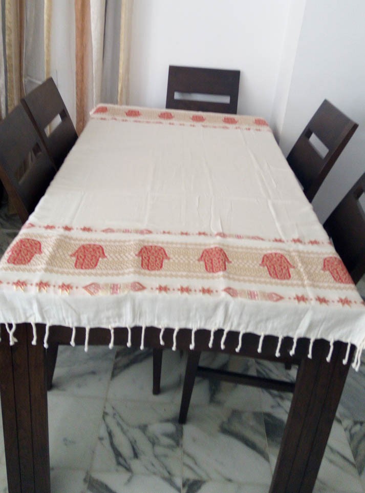 Fouta khomsa rouge alizarine 