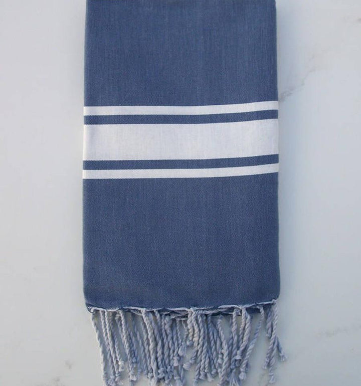 Fouta Plate bleu turquin 