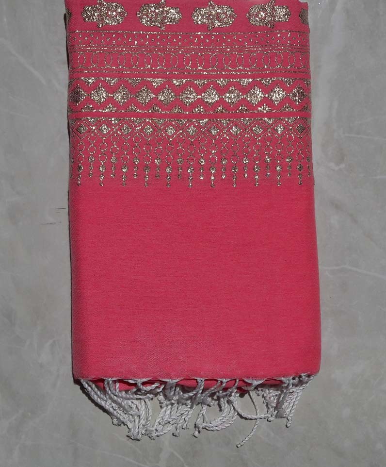 Fouta khomsa rose incarnadin 1.45m*2.4m 
