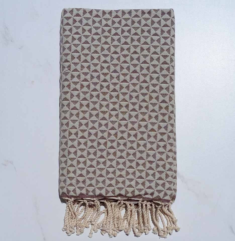 Fouta papillon marron 