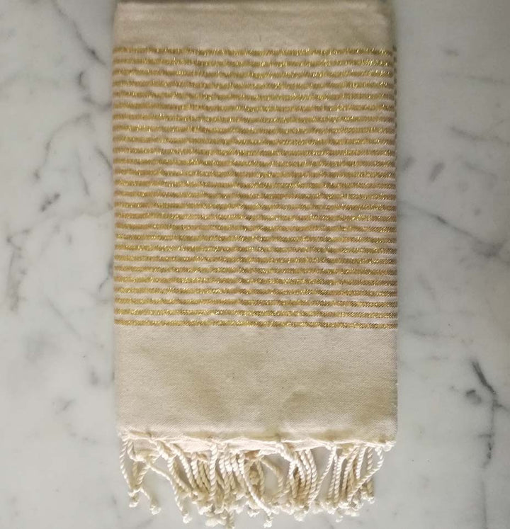 Fouta Lurex plate vert 