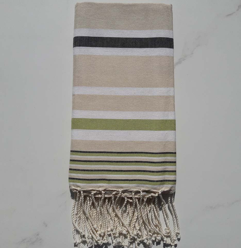 Fouta Dina mauve avec rayures 