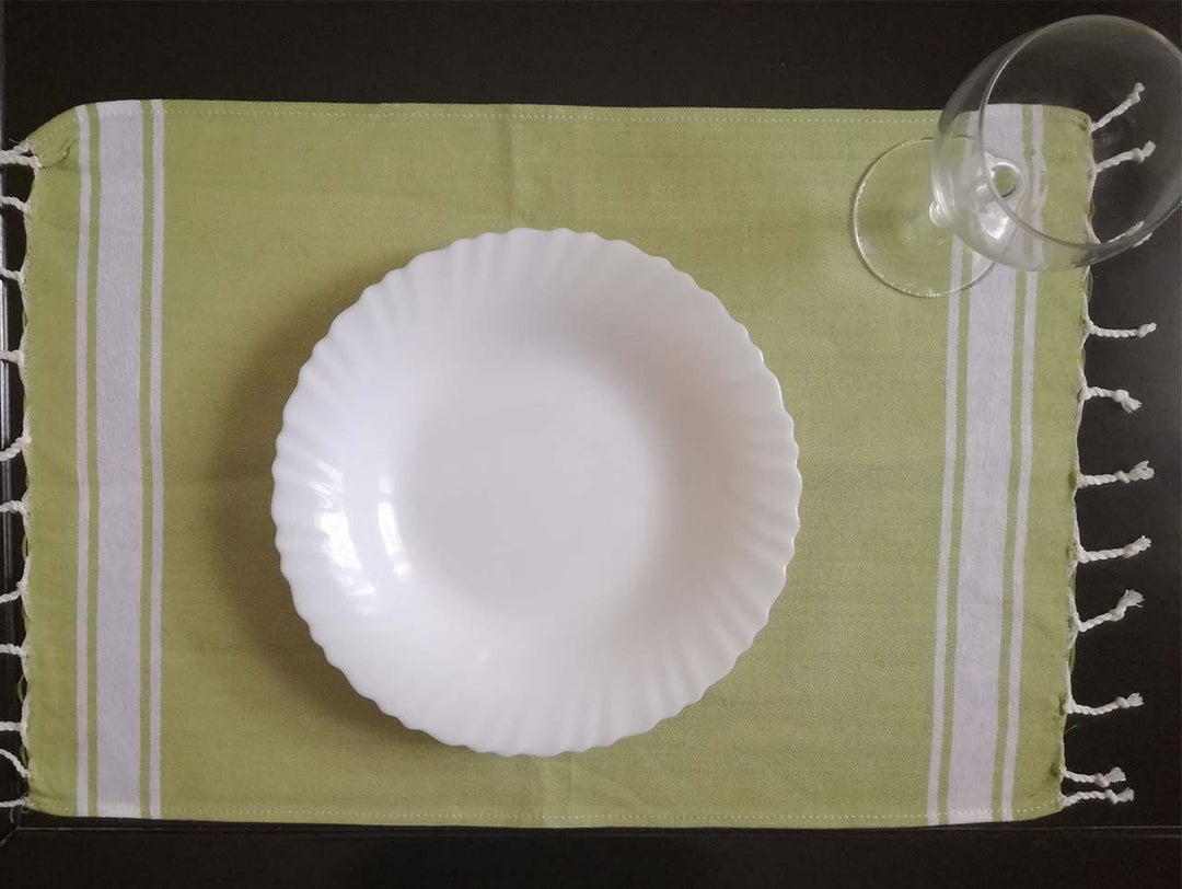 Mini fouta plate vert prairie 