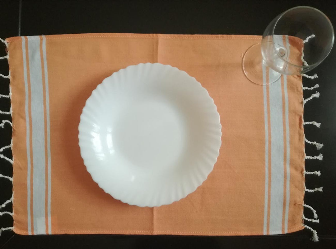 Mini fouta plate mandarine 