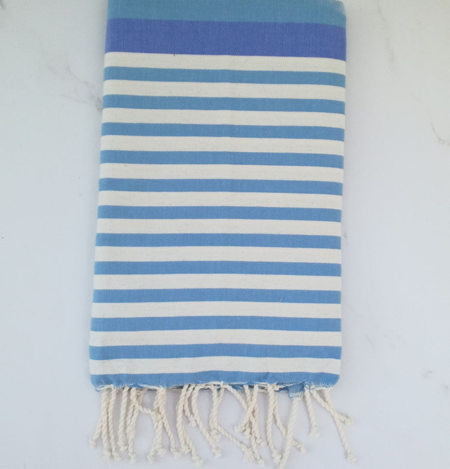 Fouta bleu et blanc 