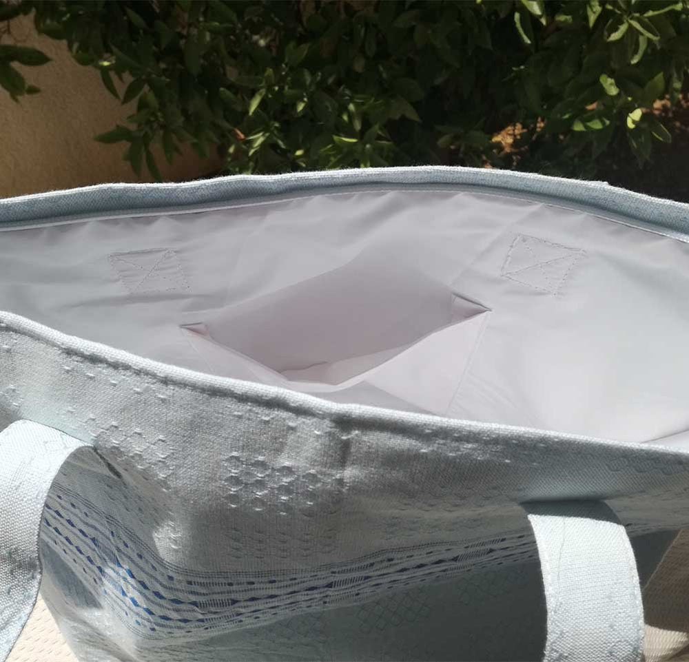 Sac de plage fouta thalasso bleu clair 