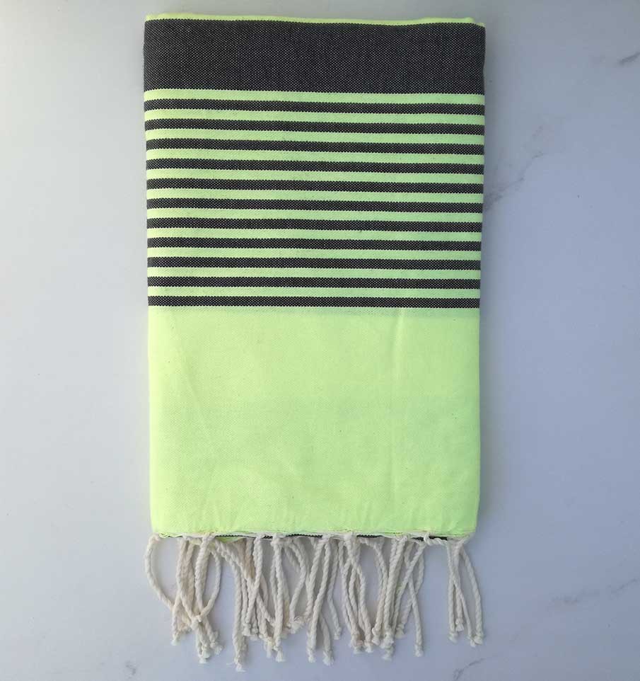 Fouta arthur fluo et anthracite 