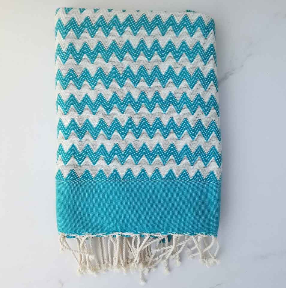 Fouta zigzag canard 