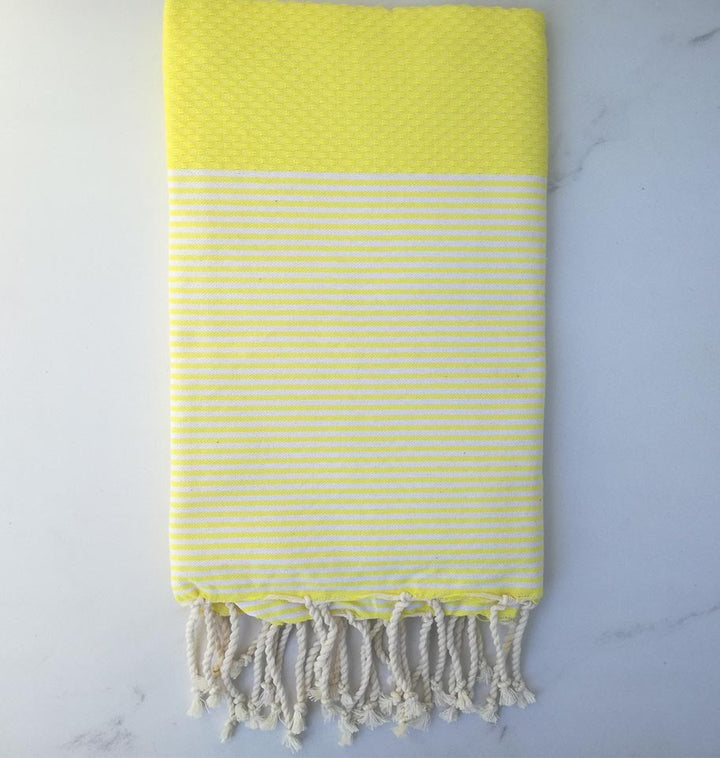 Fouta nid d'abeille rose clair 