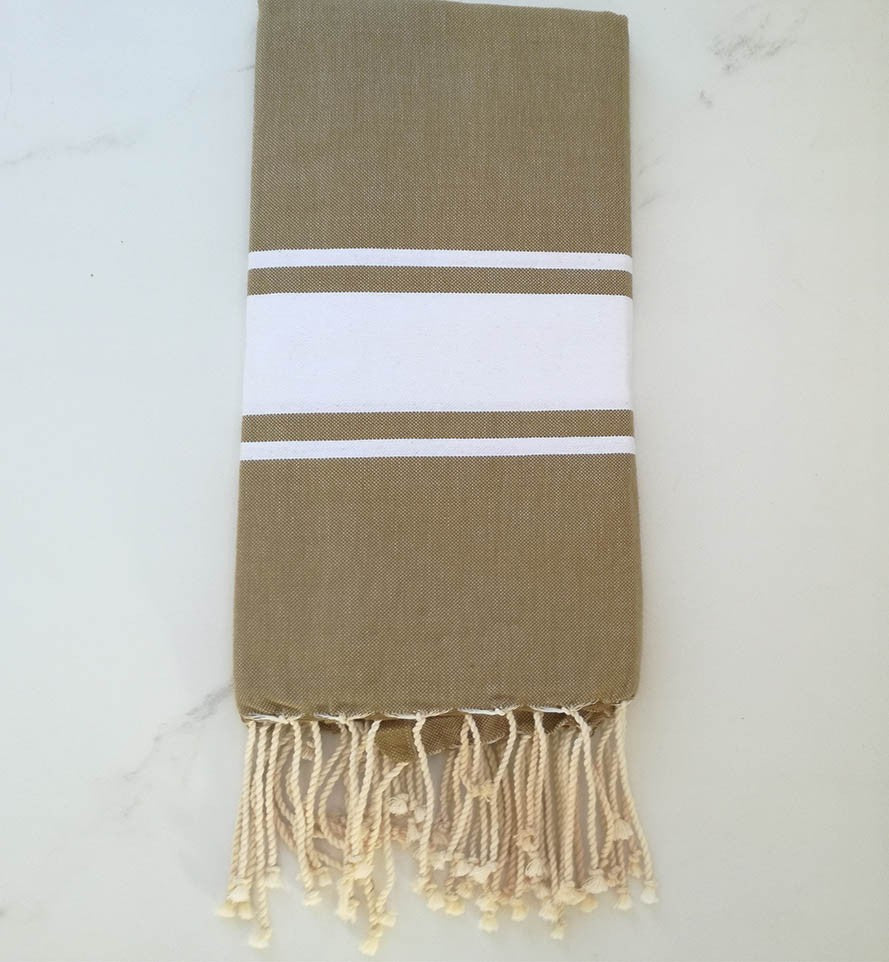 Fouta Plate vert kaki 