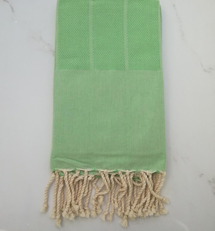 Fouta Chevron vert 