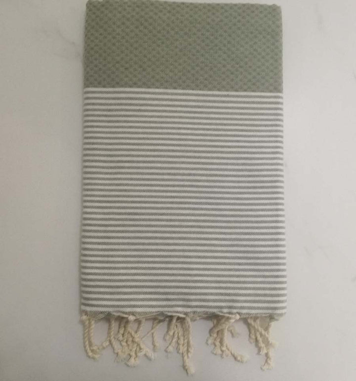 Nid d'abeille mauve rayée rose 