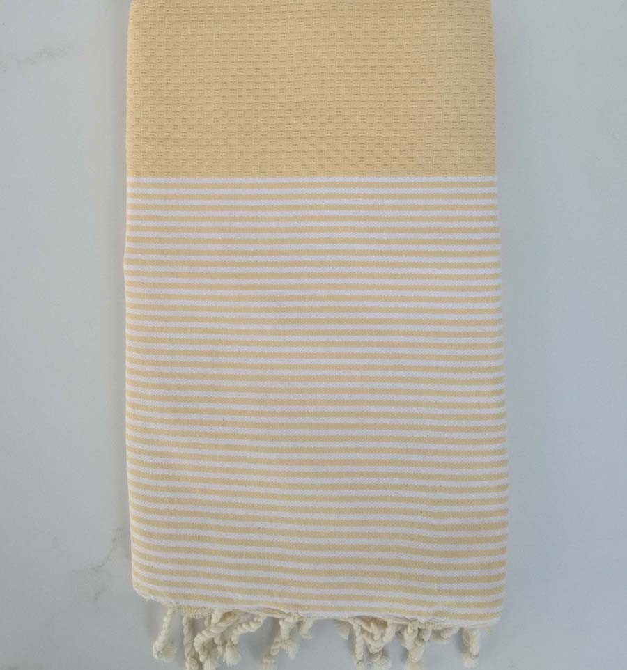 Nid d'abeille jaune citron 