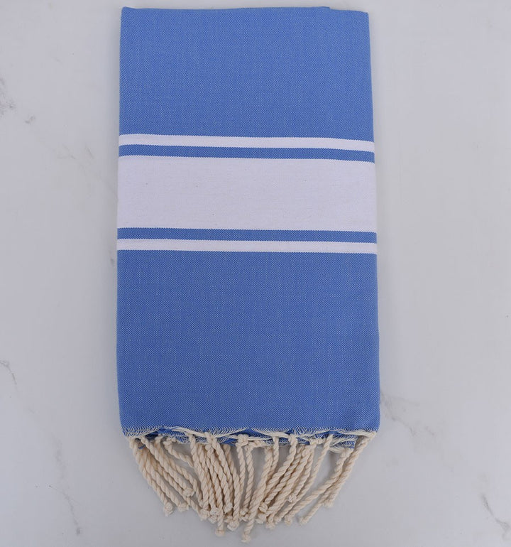 FOUTA PLATE  bleu électrique 