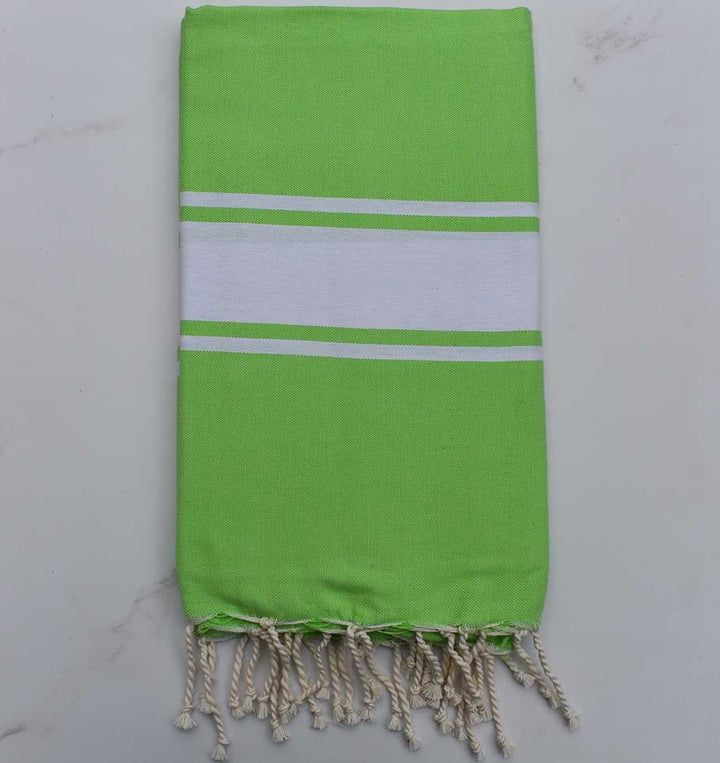 Fouta Plate vert citron 