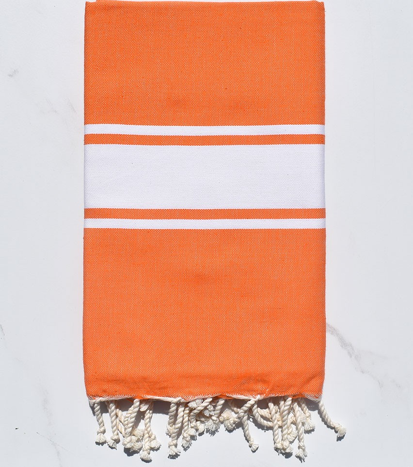 Fouta plate orange vif 