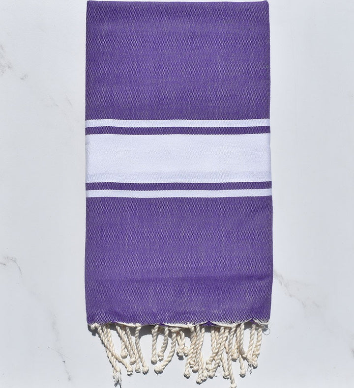 Fouta plate violet améthyste 