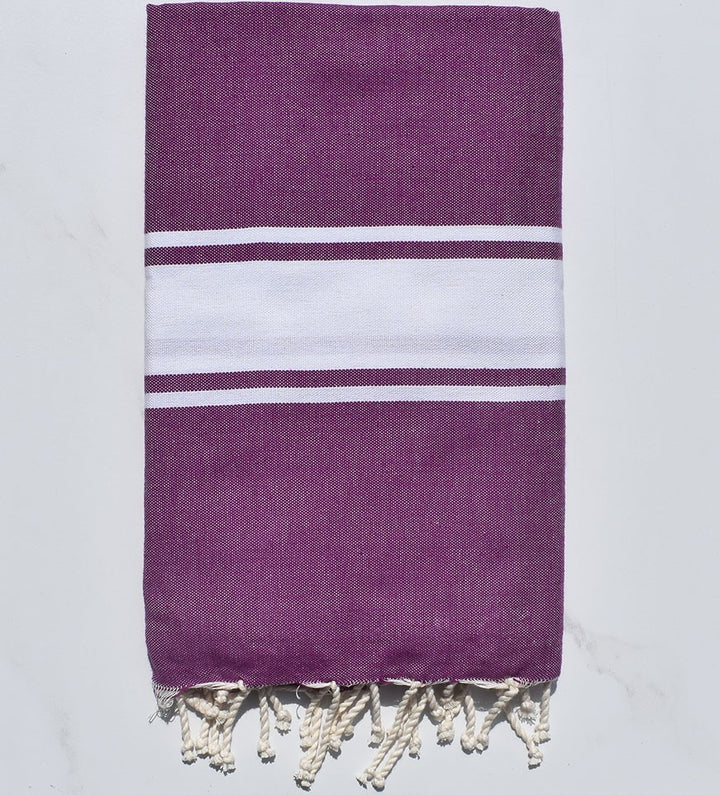 Fouta plate prunelle 