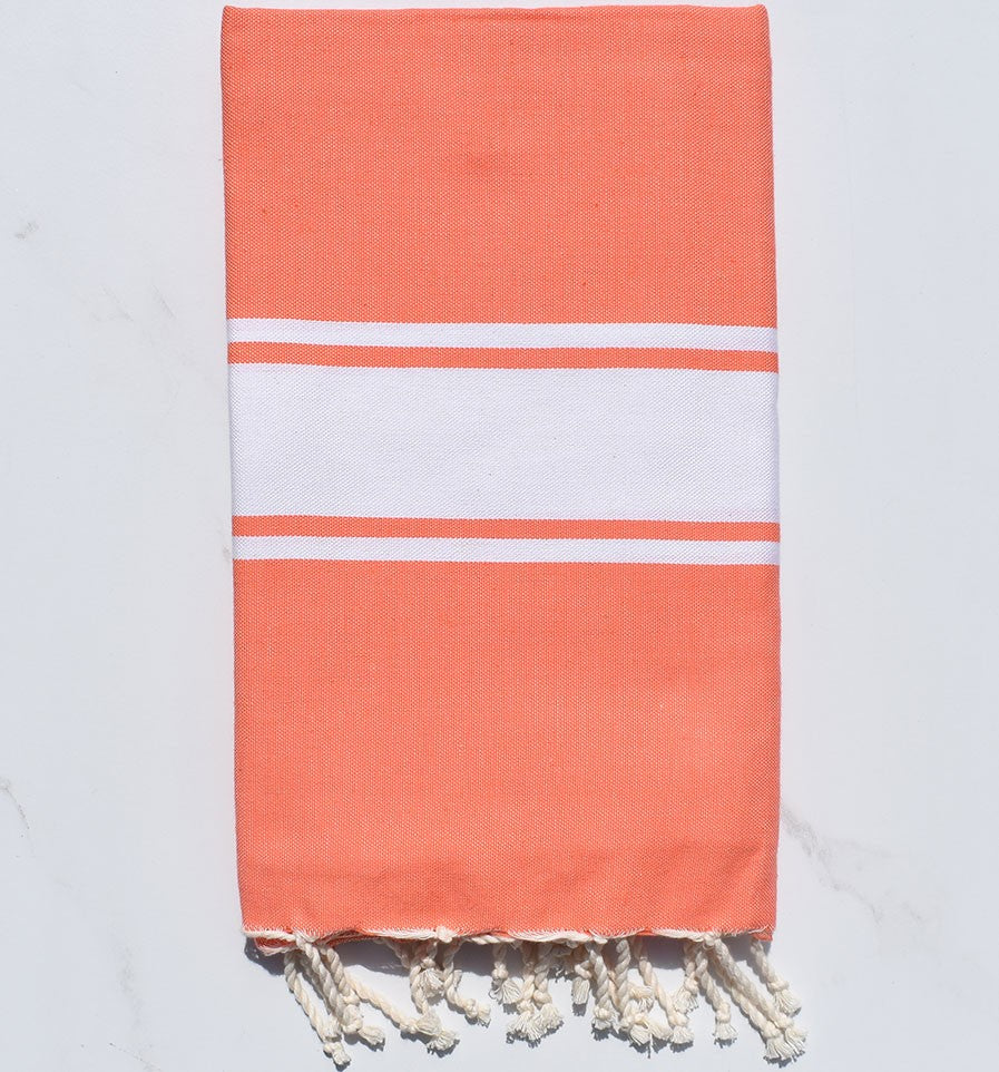 Fouta plate corail 