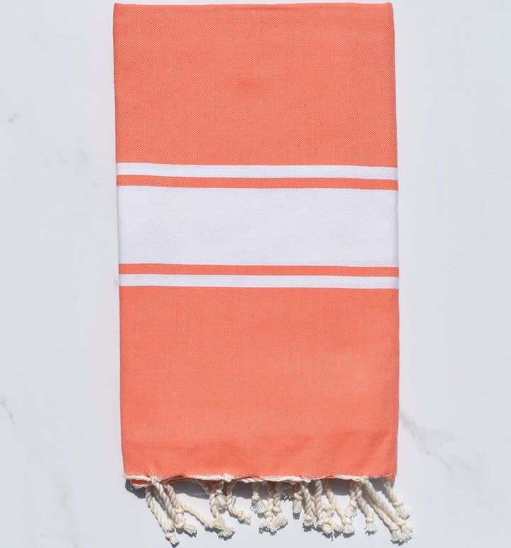 Fouta plate corail 