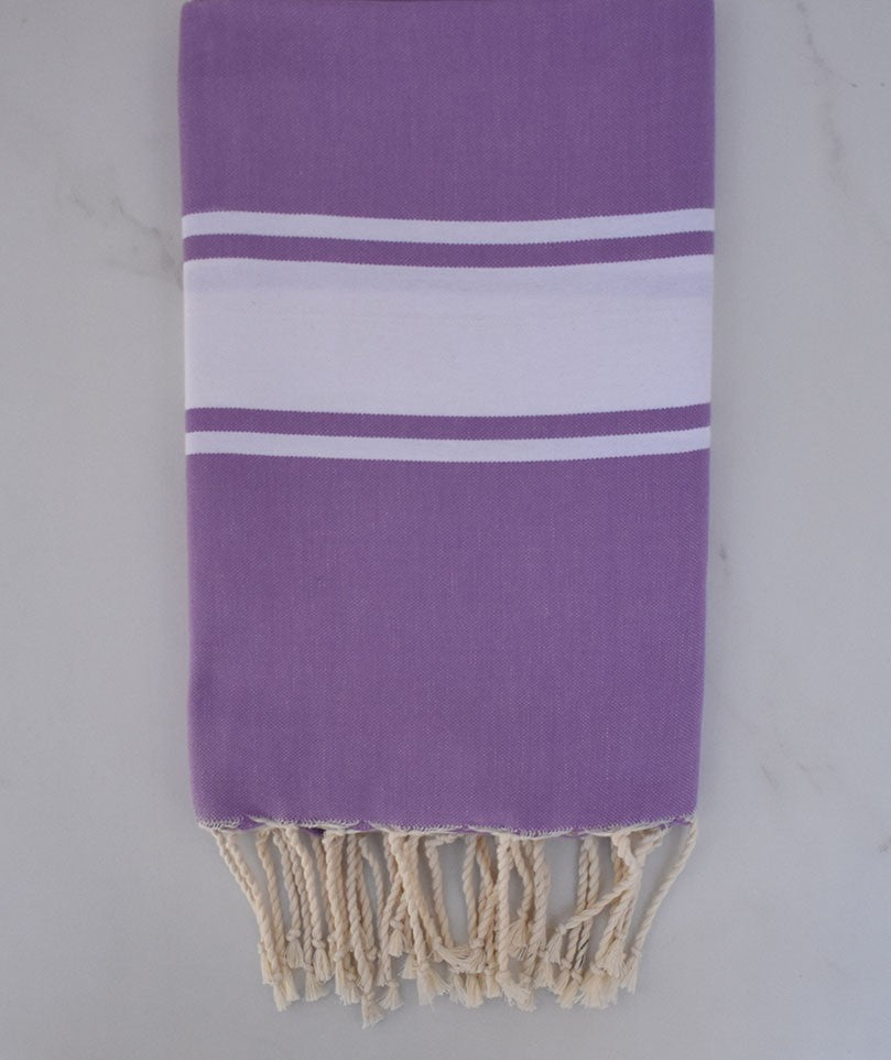 Fouta  Plate mauve clair 