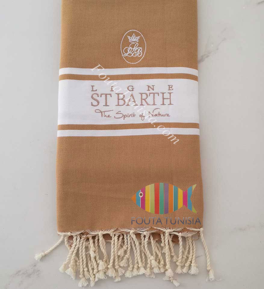 Fouta Broderie hôtel st barth 