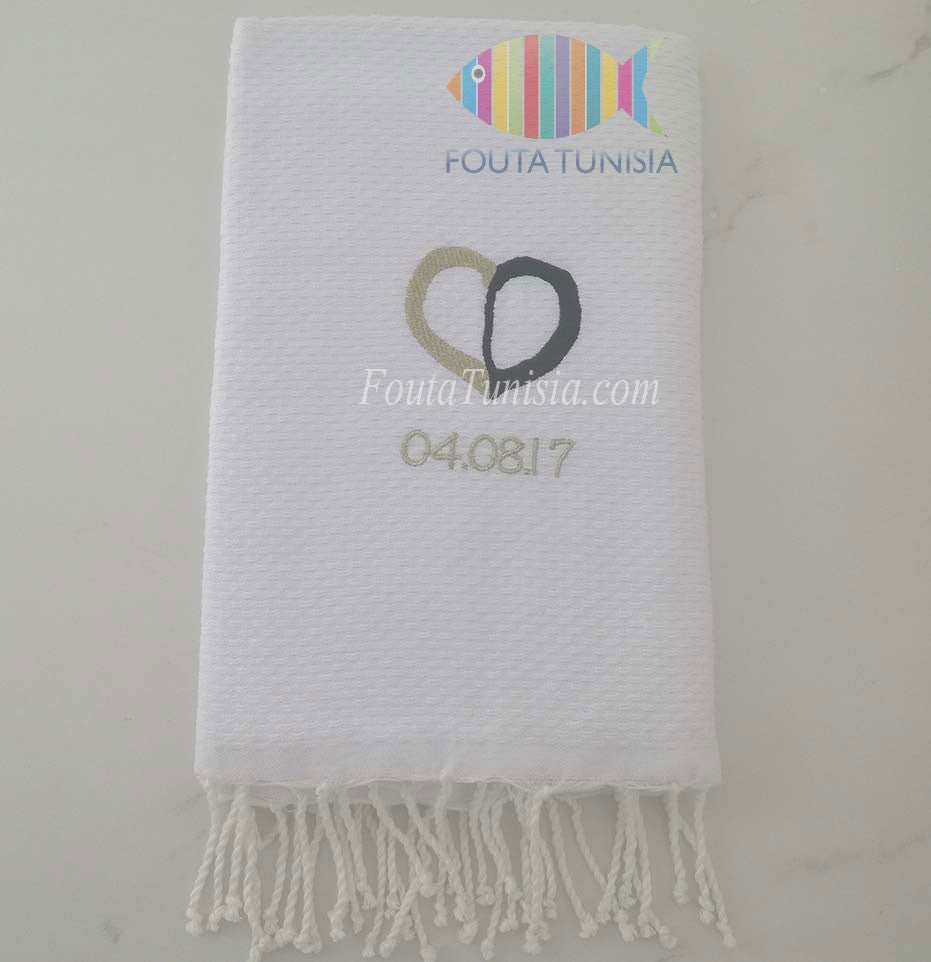 Fouta personnalisée pour mariage 