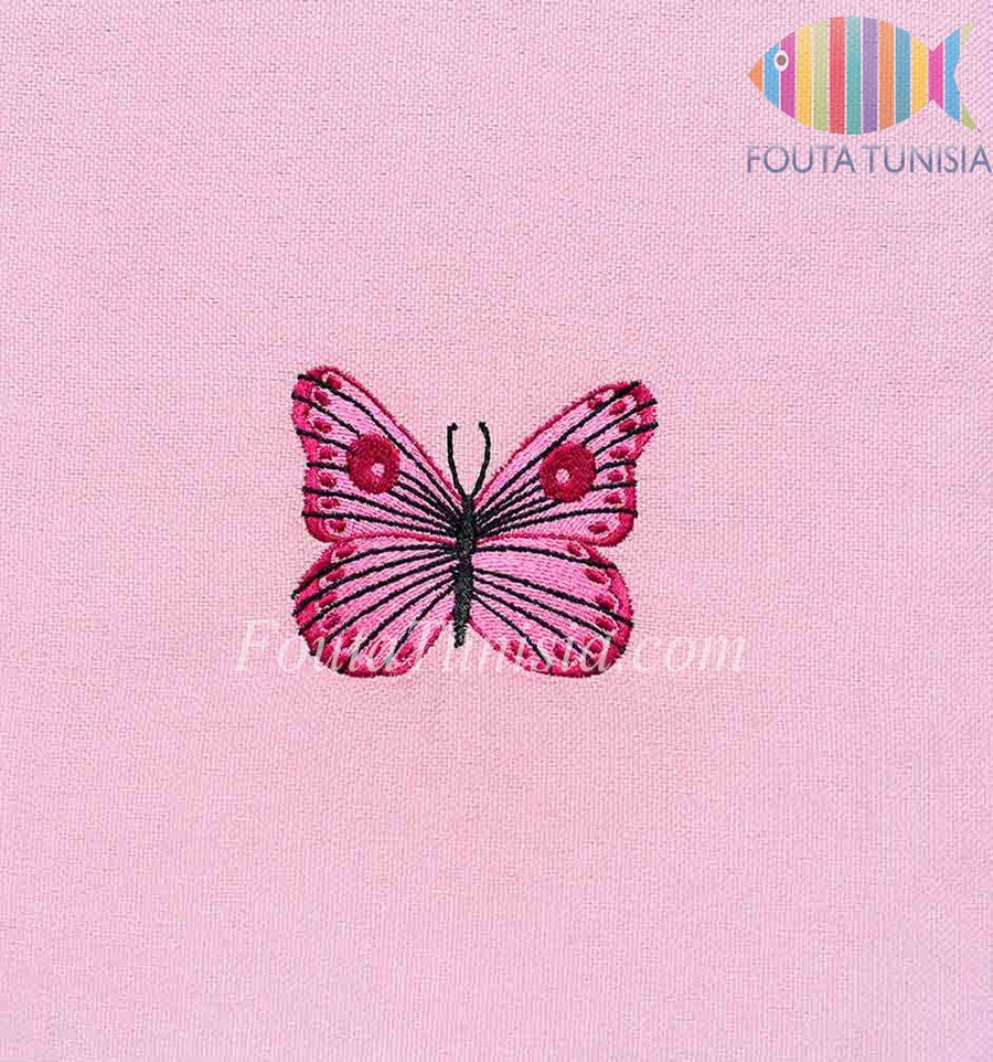 Fouta personnalisée papillon 