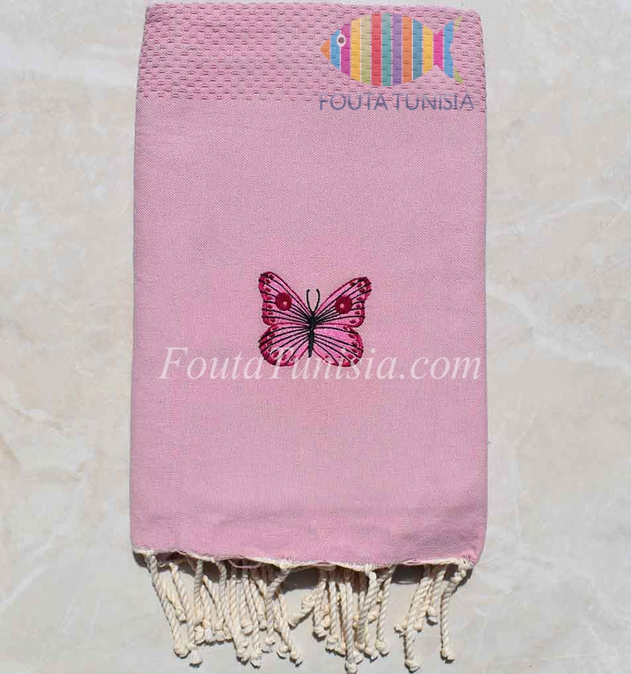 Fouta personnalisée papillon 