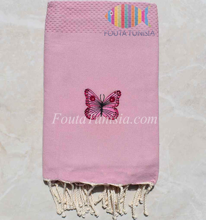 Fouta personnalisée papillon 