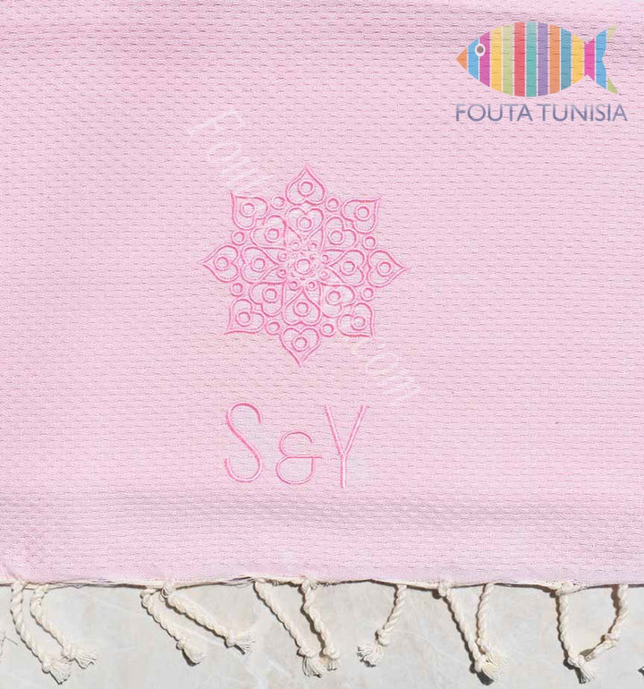Fouta personnalisée motifs mariage 