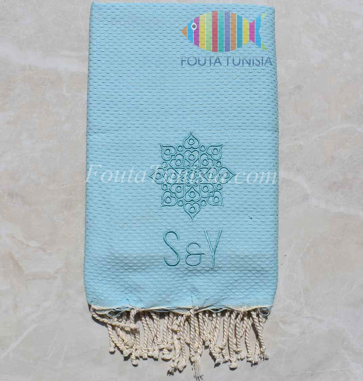 Fouta personnalisée motifs mariage 