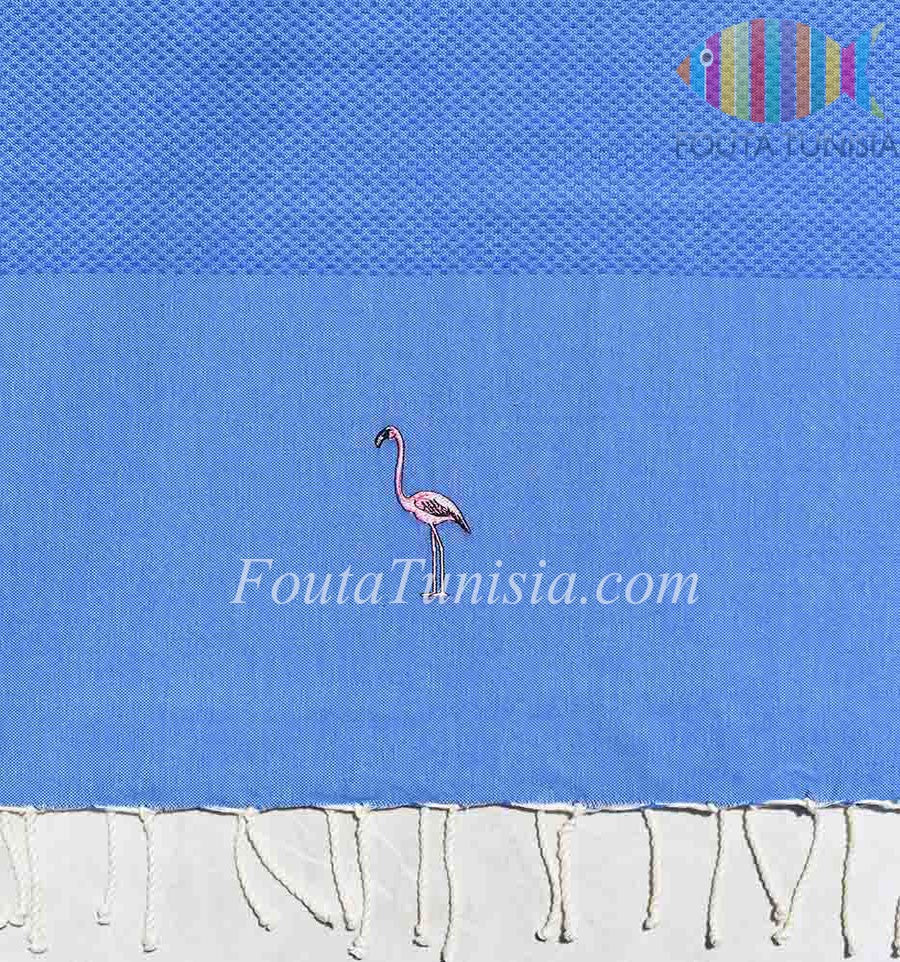 Fouta personnalisée flamant rose 