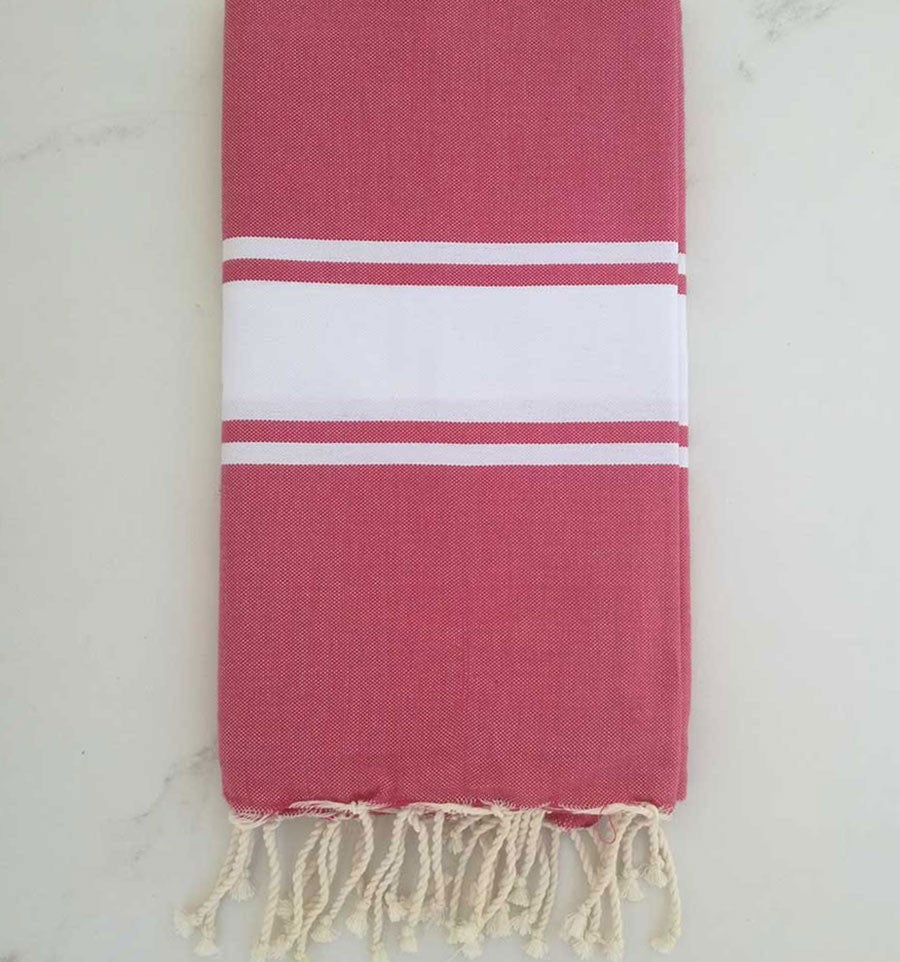 Fouta Plate rose 