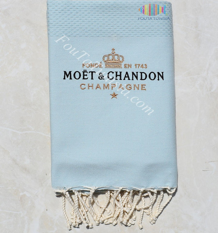 Fouta personnalisée Moët & Chandon Champagne 