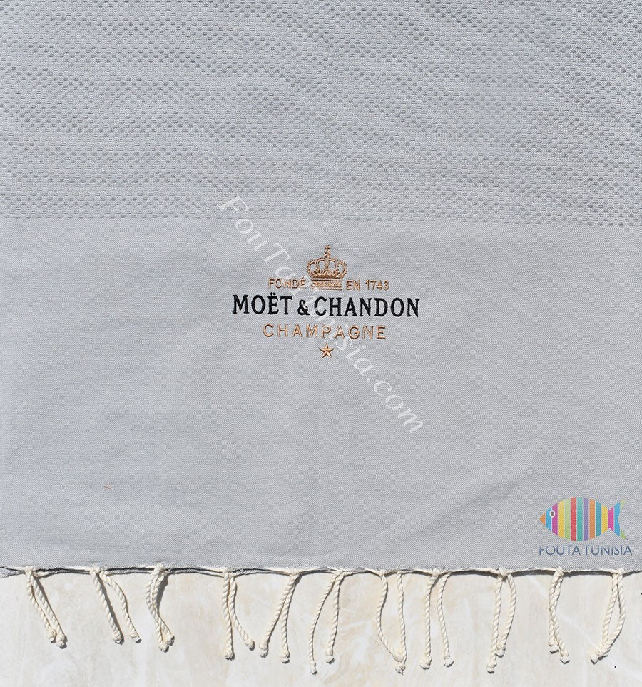 Fouta brodée Moët & Chandon 