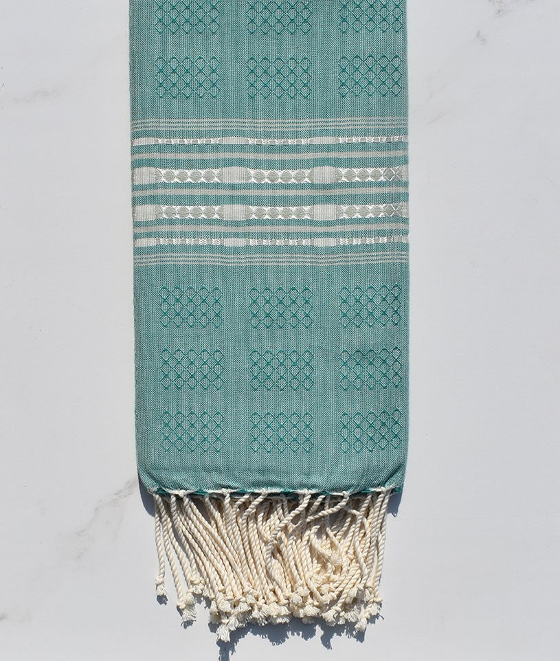 Fouta thalasso avec motifs pale 